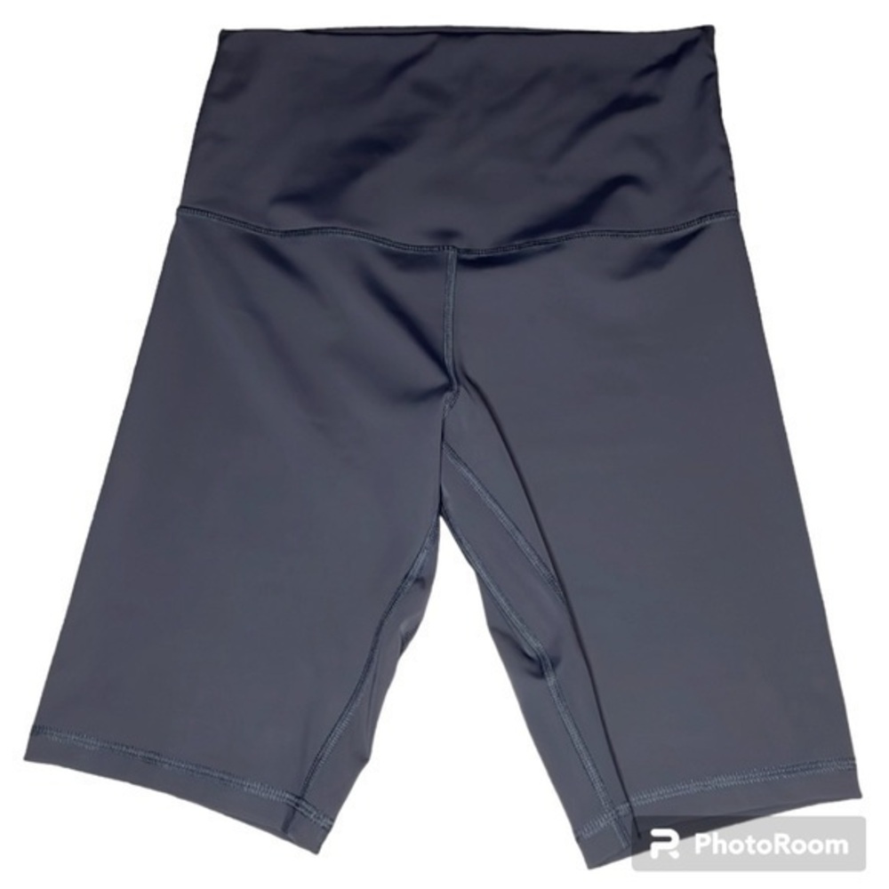 Double Zero High Waisted Biker Shorts in Charcoal Gray